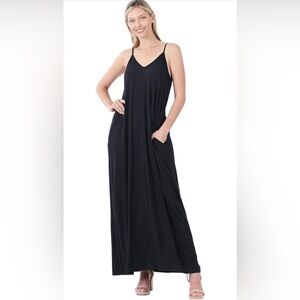 Zenana Black Maxi Dress XL NWOT